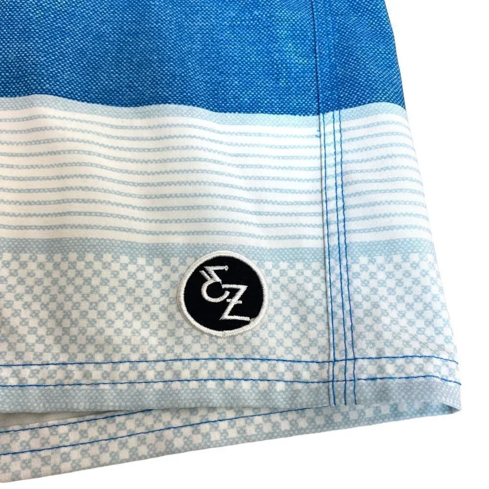 Ezekiel Boardshorts Mens Size 30 Surf Swim Shorts Blue White Size 30